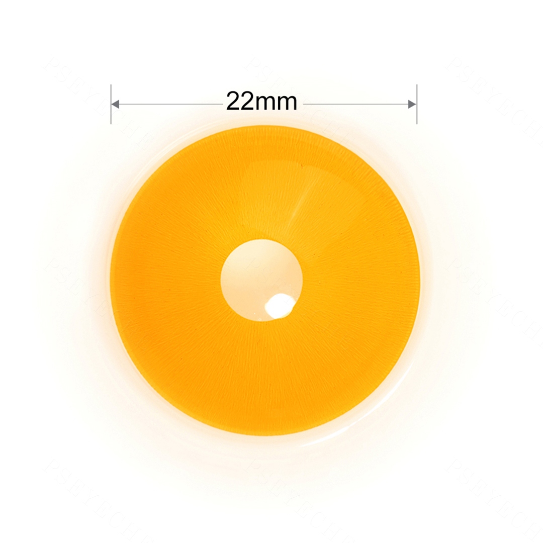 Pure Orange 22mm Costume Yearly Contact Lenses | 2 Pcs