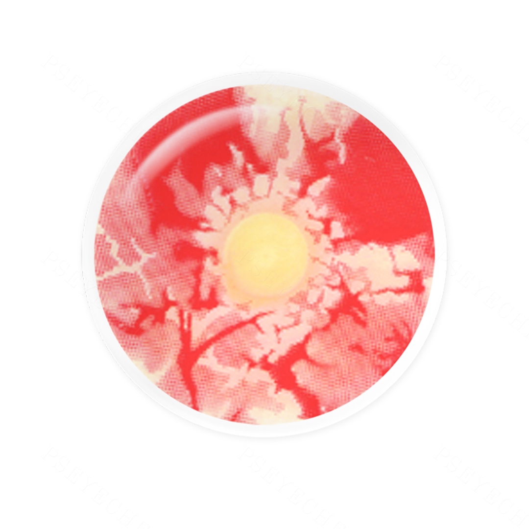 Crimson Bloom Red 22mm Costume Yearly Contact Lenses | 2 Pcs