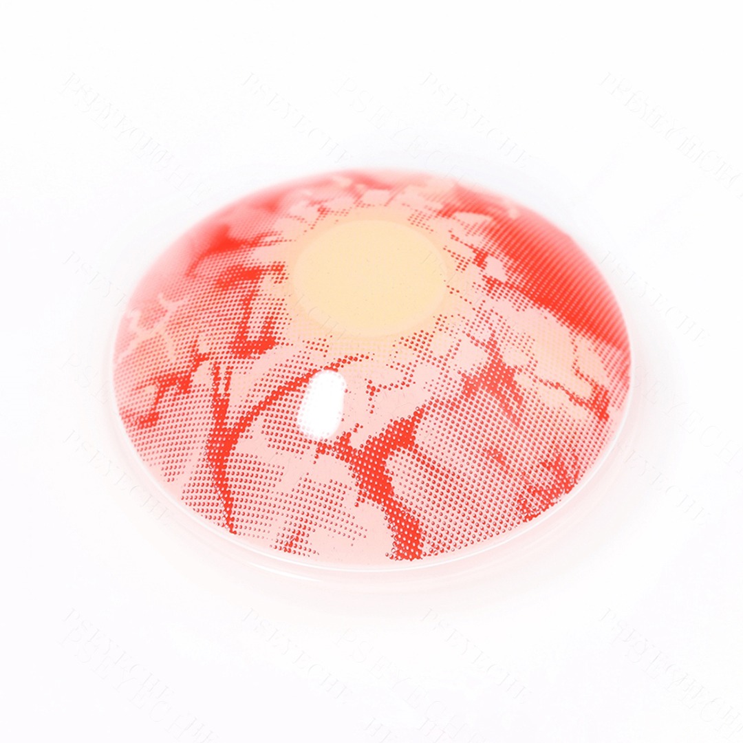 Crimson Bloom Red 22mm Costume Yearly Contact Lenses | 2 Pcs