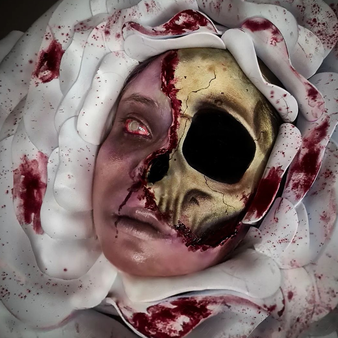 Bloody Zombie Red Sclera 22mm Costume Yearly Contact Lenses