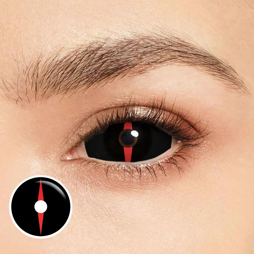 Compass Black Sclera 22mm Costume Yearly Contact Lenses