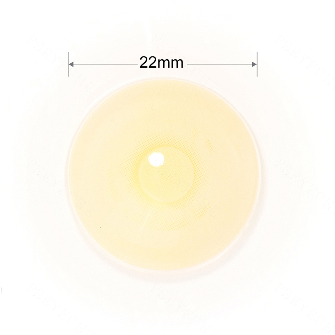 Ivory Yellow Costume 22mm Yearly Contact Lenses | 2 Pcs