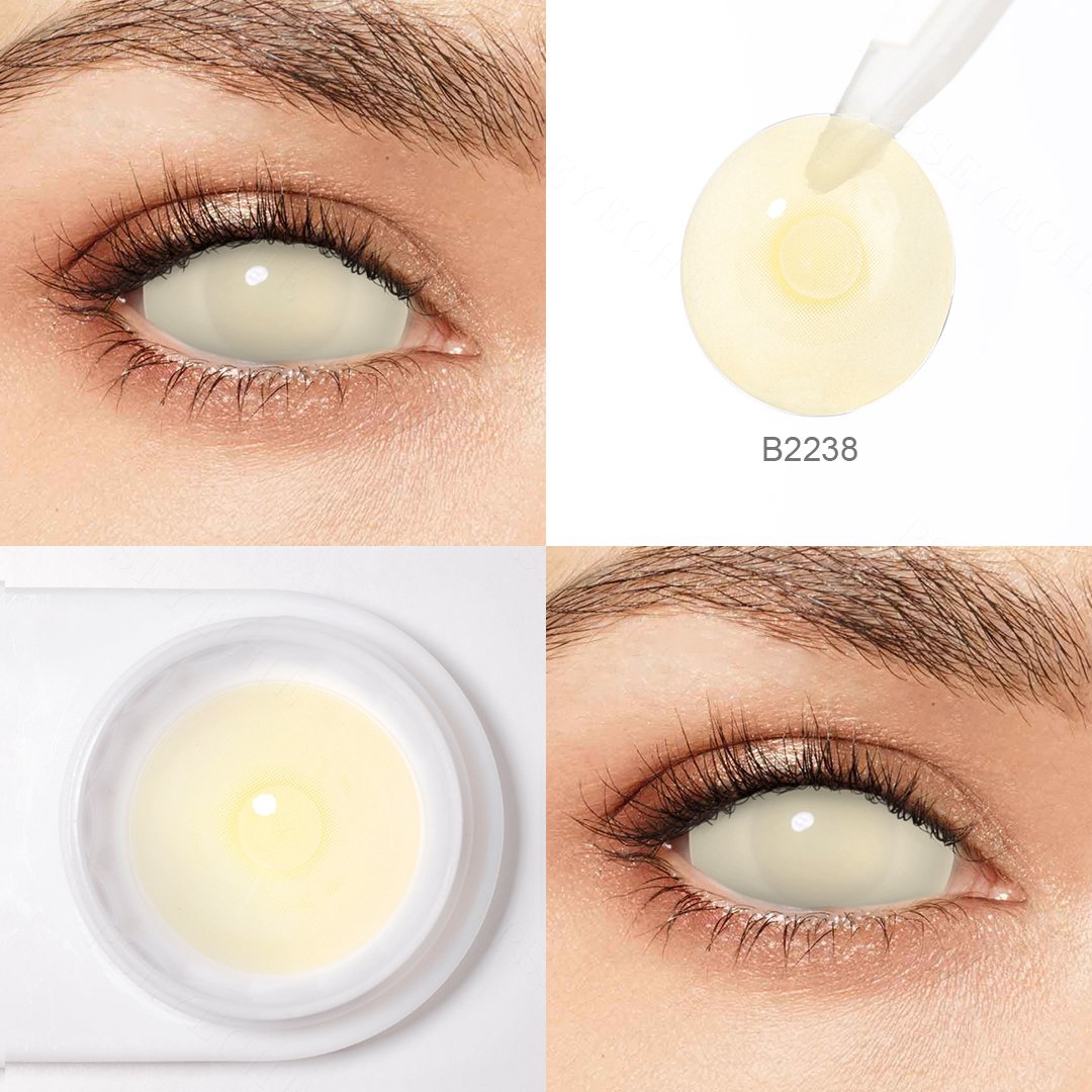 Ivory Yellow Costume 22mm Yearly Contact Lenses | 2 Pcs