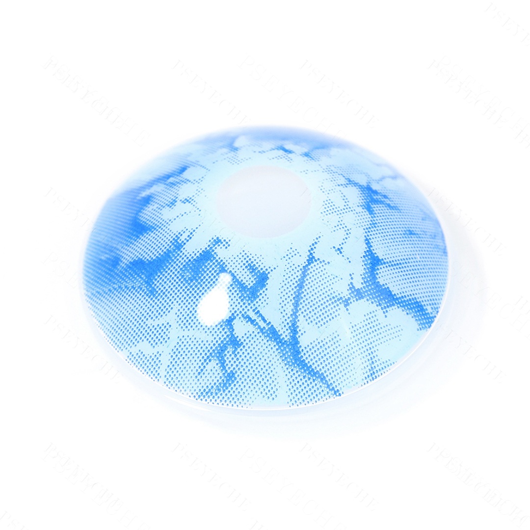 Crimson Bloom Blue 22mm Costume Yearly Contact Lenses | 2 Pcs