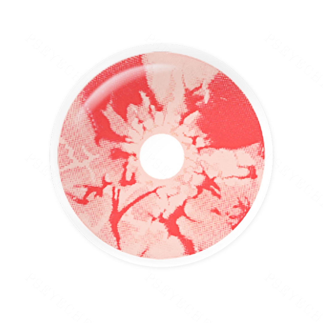 Crimson Bloom Ⅱ Red 22mm Costume Yearly Contact Lenses | 2 Pcs