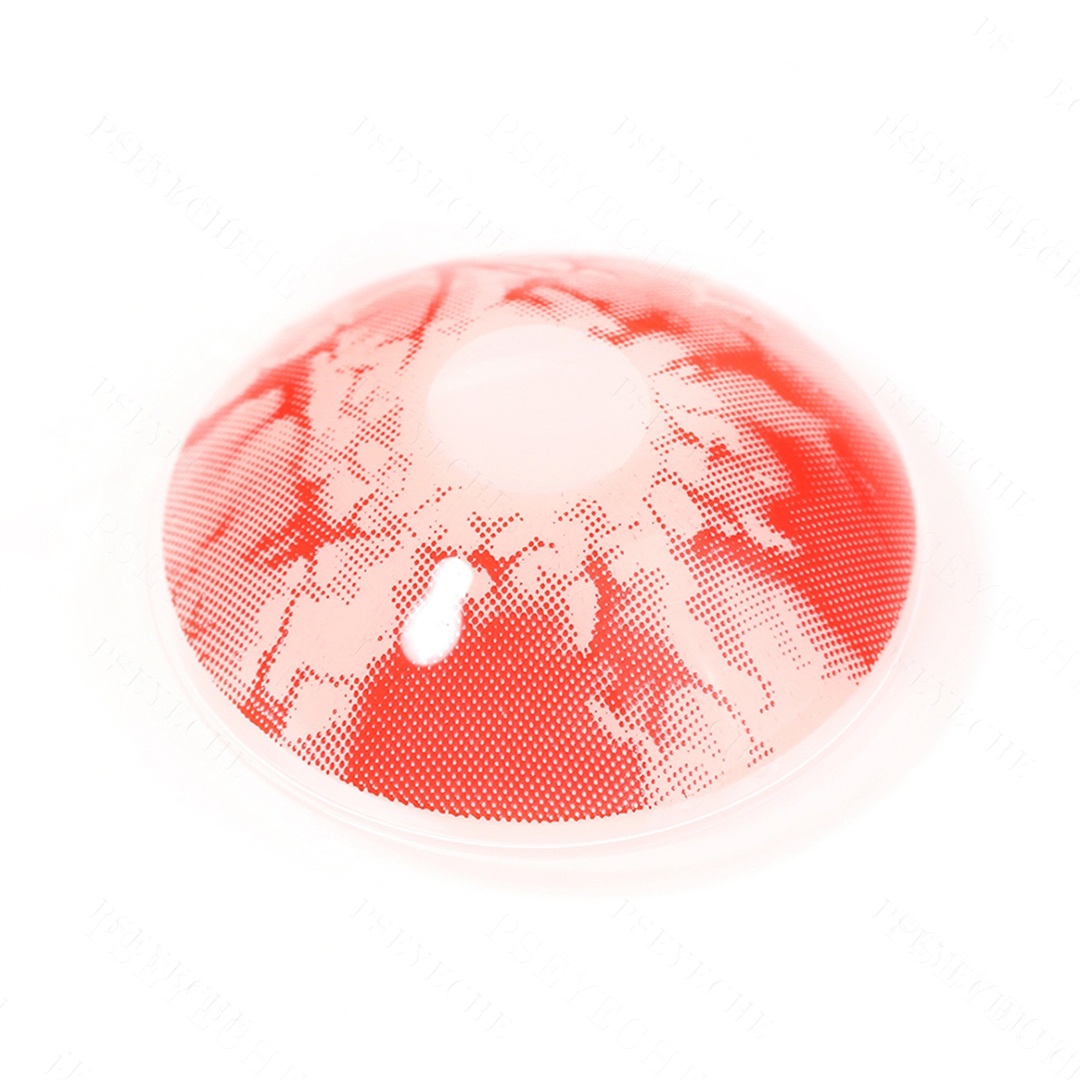 Crimson Bloom Ⅱ Red 22mm Costume Yearly Contact Lenses | 2 Pcs