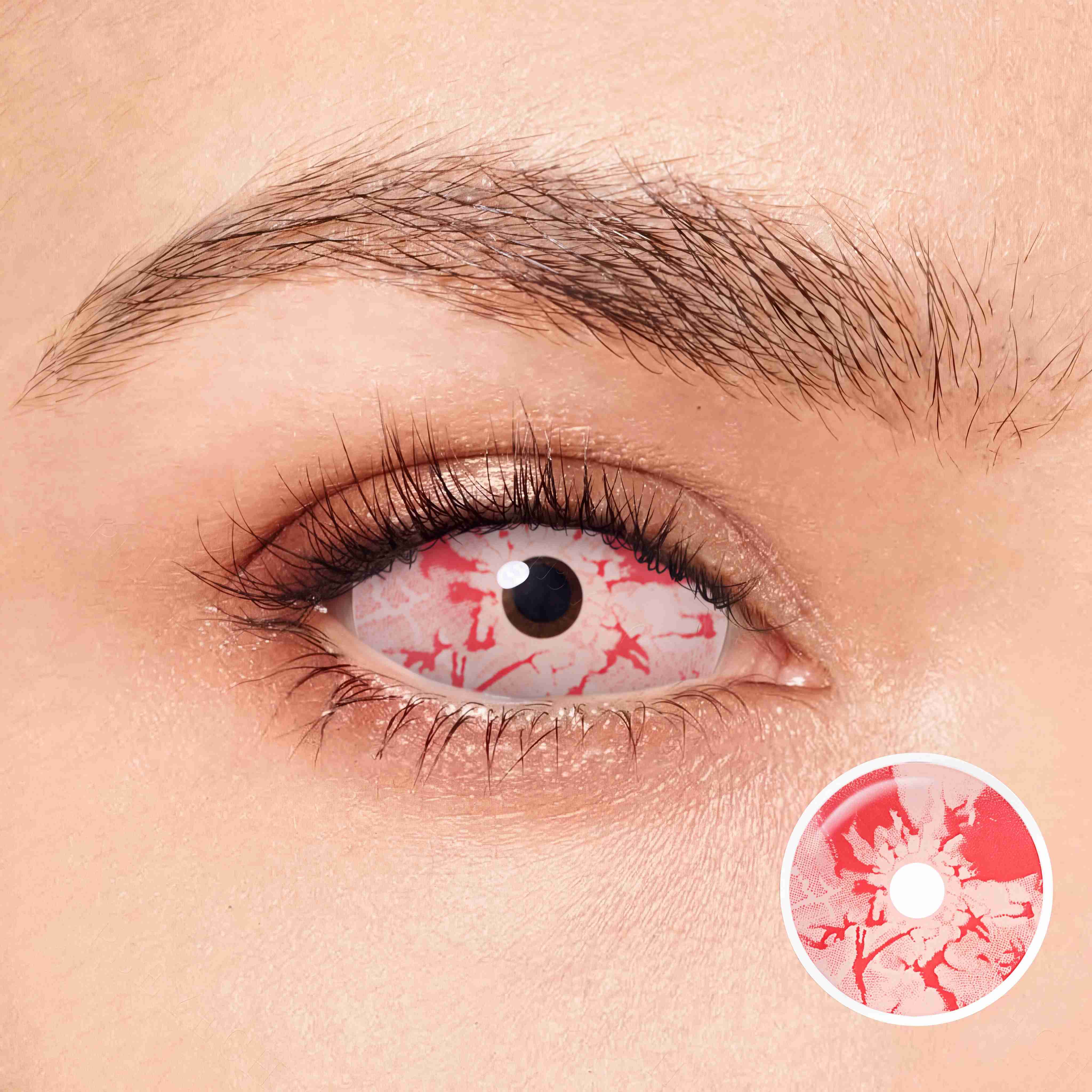 Crimson Bloom Ⅱ Red 22mm Costume Yearly Contact Lenses | 2 Pcs