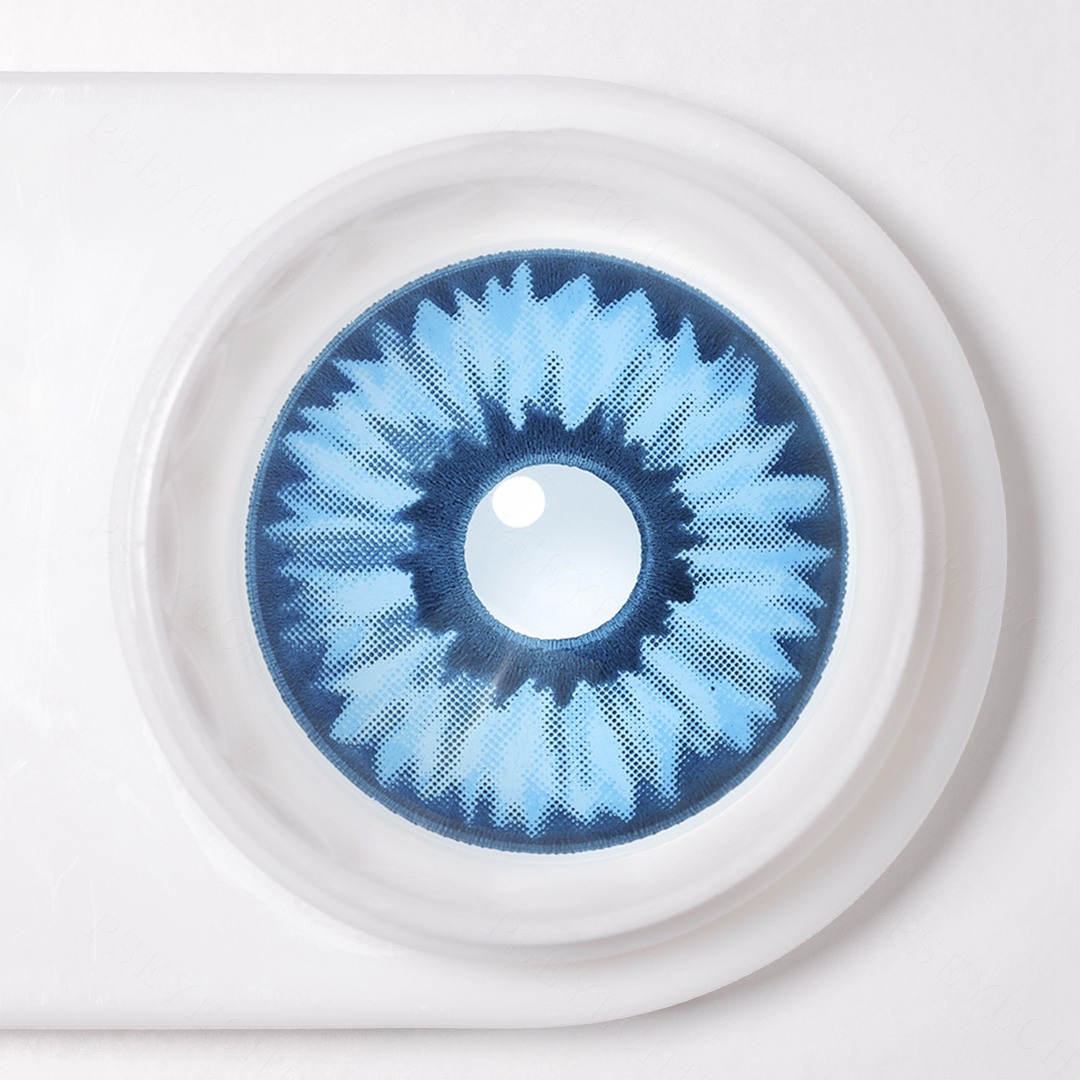 Arctic Starburst Blue 22mm Costume Yearly Contact Lenses | 2 Pcs