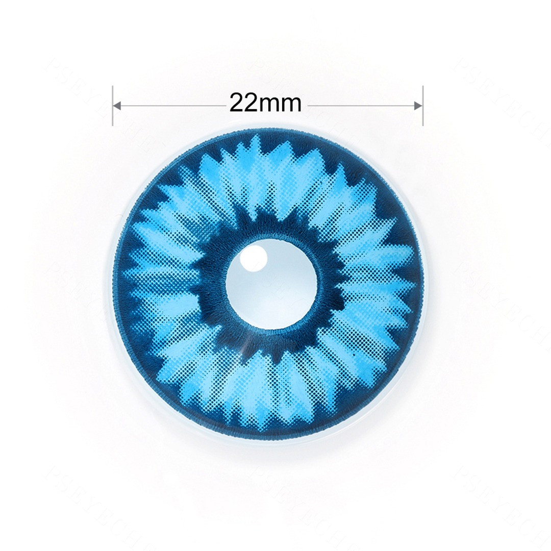 Arctic Starburst Blue 22mm Costume Yearly Contact Lenses | 2 Pcs