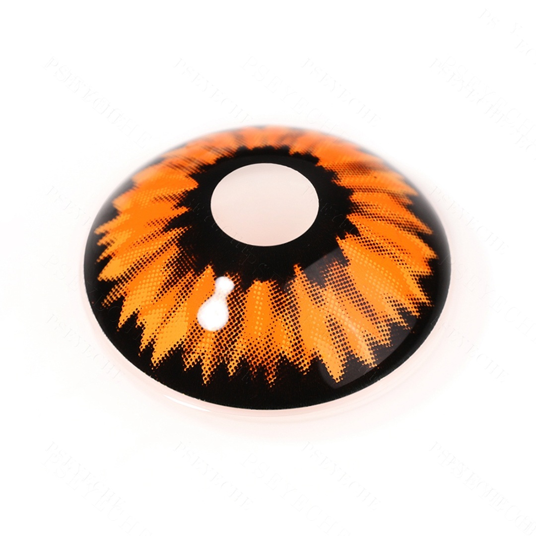 Ember Crown Yellow 22mm Costume Yearly Contact Lenses | 2 Pcs