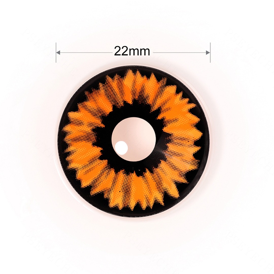 Ember Crown Yellow 22mm Costume Yearly Contact Lenses | 2 Pcs