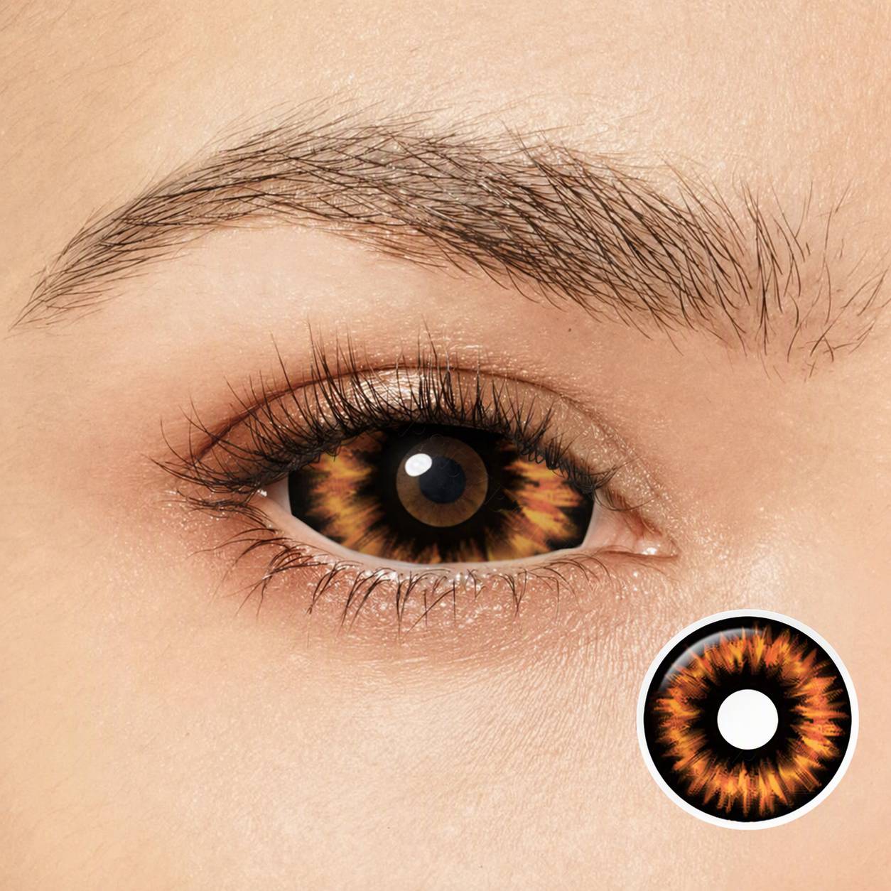 Ember Crown Yellow 22mm Costume Yearly Contact Lenses | 2 Pcs