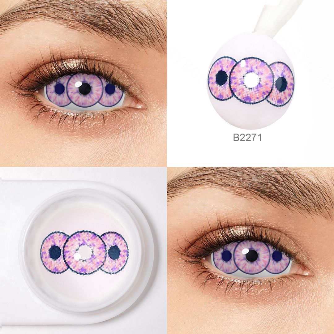 【Exclusive】Lilac Triptych Purple 22mm Costume Yearly Contact Lenses | 2 Pcs