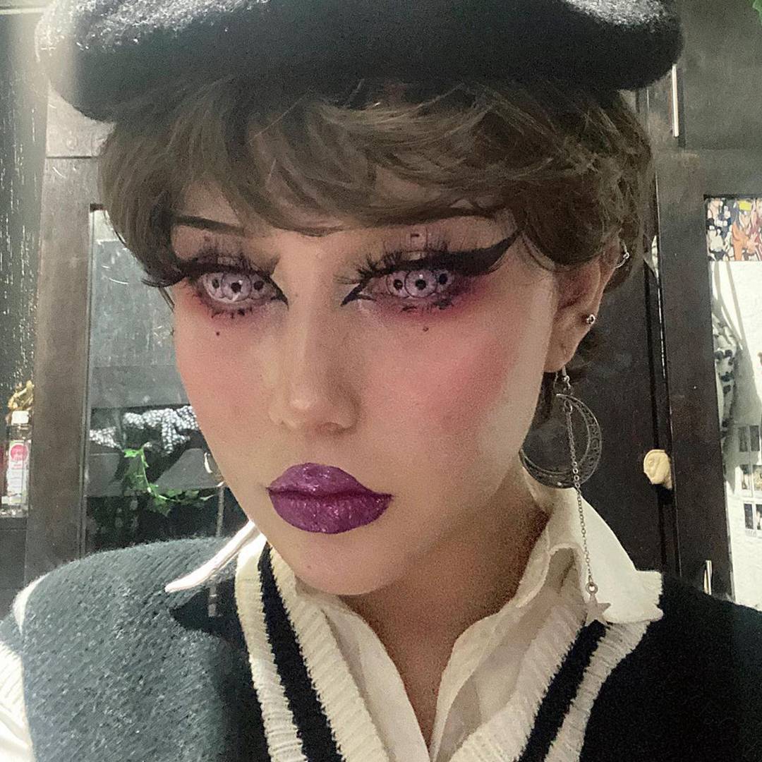 【Exclusive】Lilac Triptych Purple 22mm Costume Yearly Contact Lenses | 2 Pcs