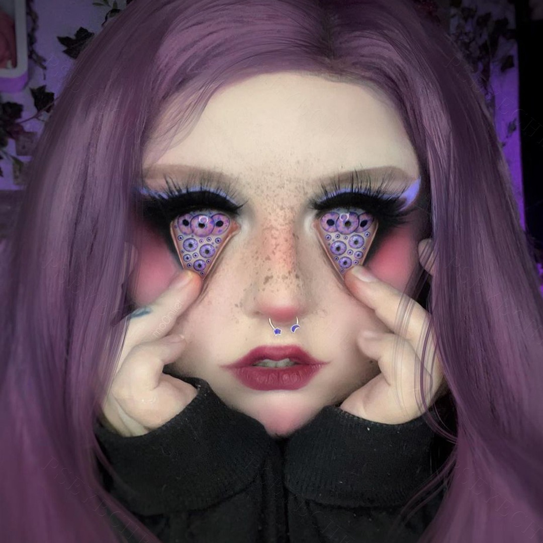 【Exclusive】Lilac Triptych Purple 22mm Costume Yearly Contact Lenses | 2 Pcs