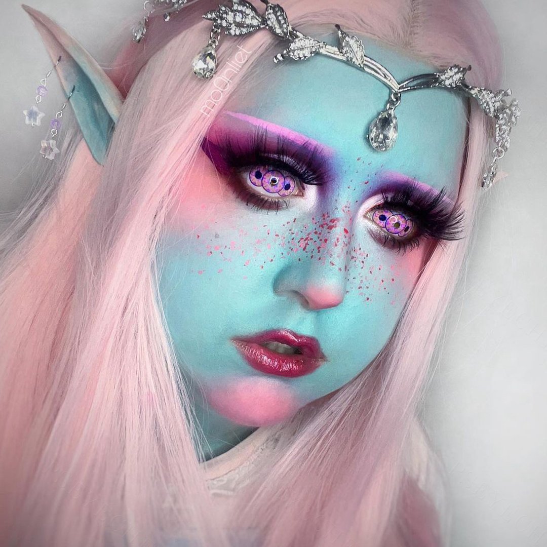 【Exclusive】Lilac Triptych Purple 22mm Costume Yearly Contact Lenses | 2 Pcs
