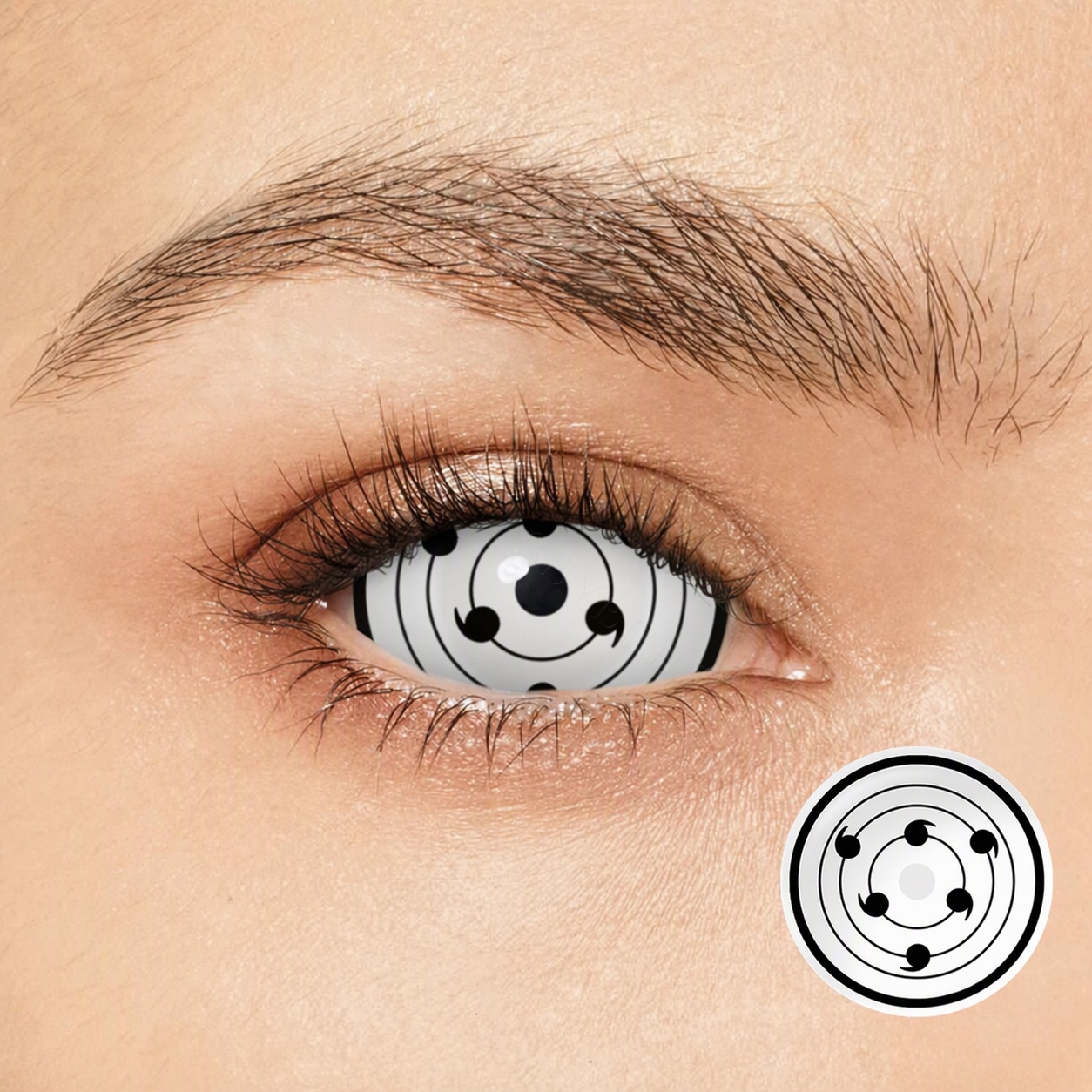 Obito White 22mm Costume Yearly Contact Lenses | 2 Pcs