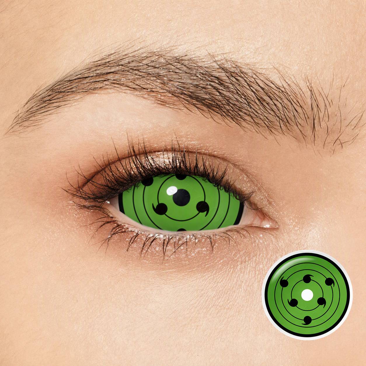 Obito Green 22mm Costume Yearly Contact Lenses | 2 Pcs