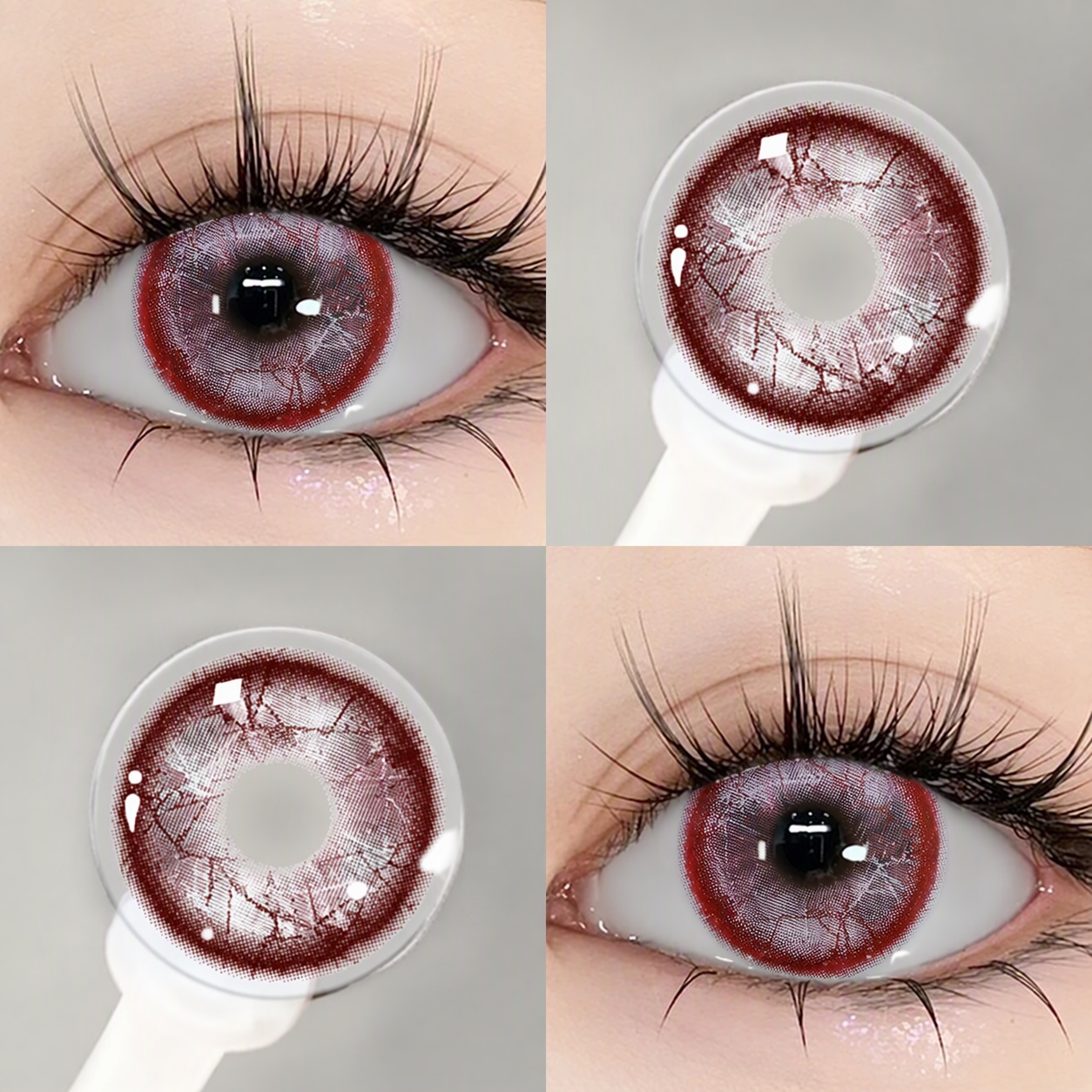 Vircus Code Redcore Red Costume Yearly Contact Lenses | 2 Pcs