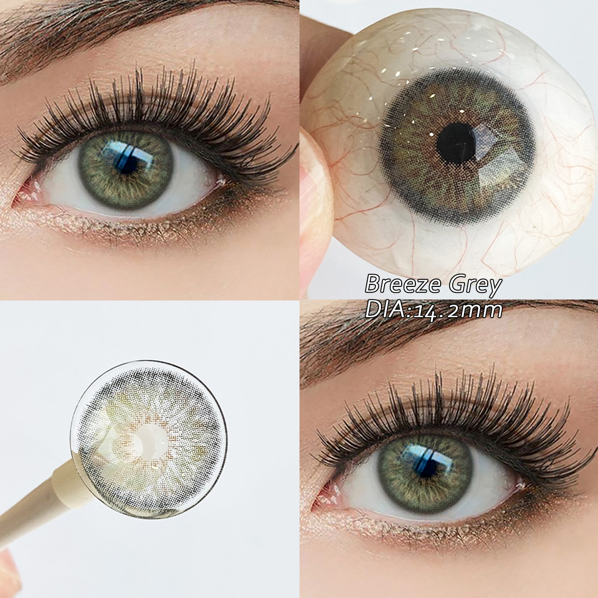 Breeze Gray Prescription Yearly Contact Lenses | 2 Pcs