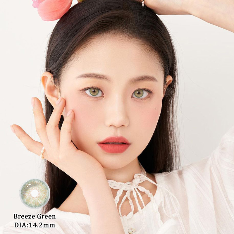 Breeze Green Prescription Yearly Contact Lenses | 2 Pcs