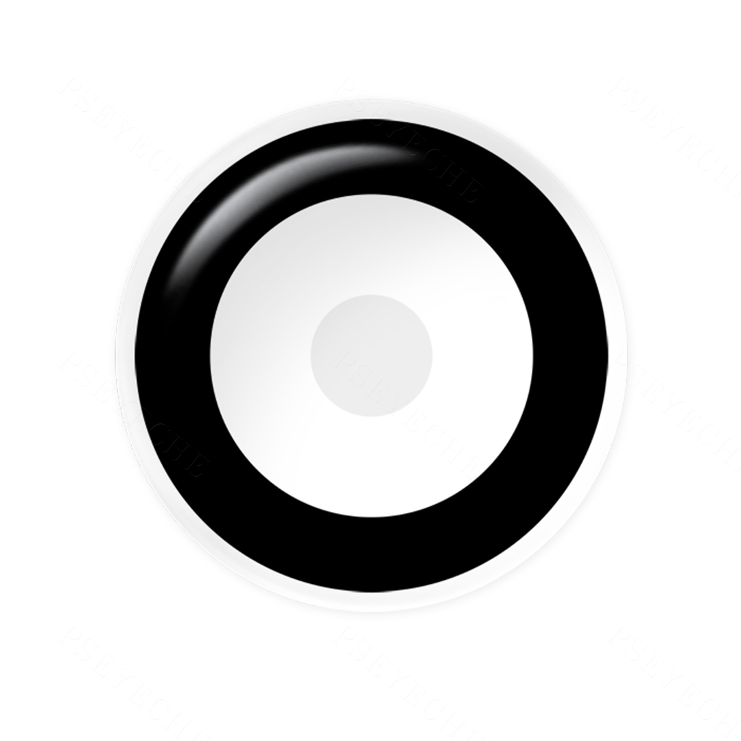 Midnight Halo White 17mm Costume Yearly Contact Lenses | 2 Pcs