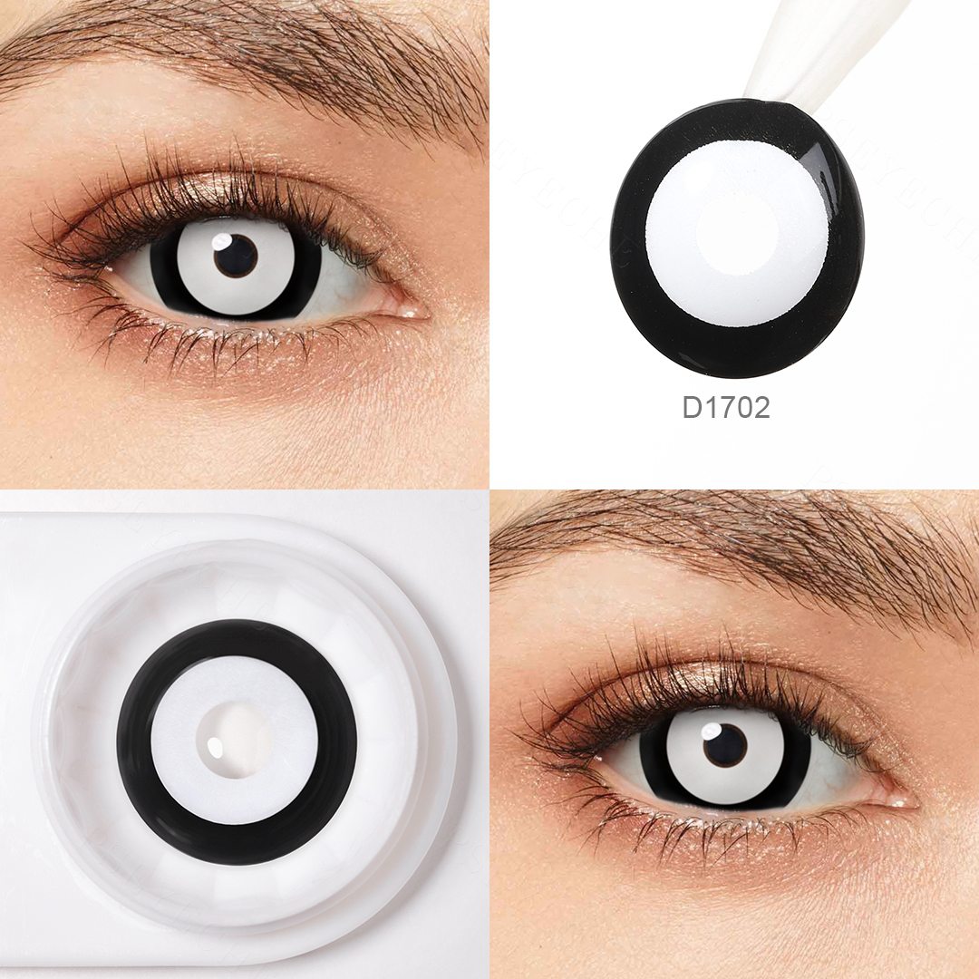 Midnight Halo White 17mm Costume Yearly Contact Lenses | 2 Pcs