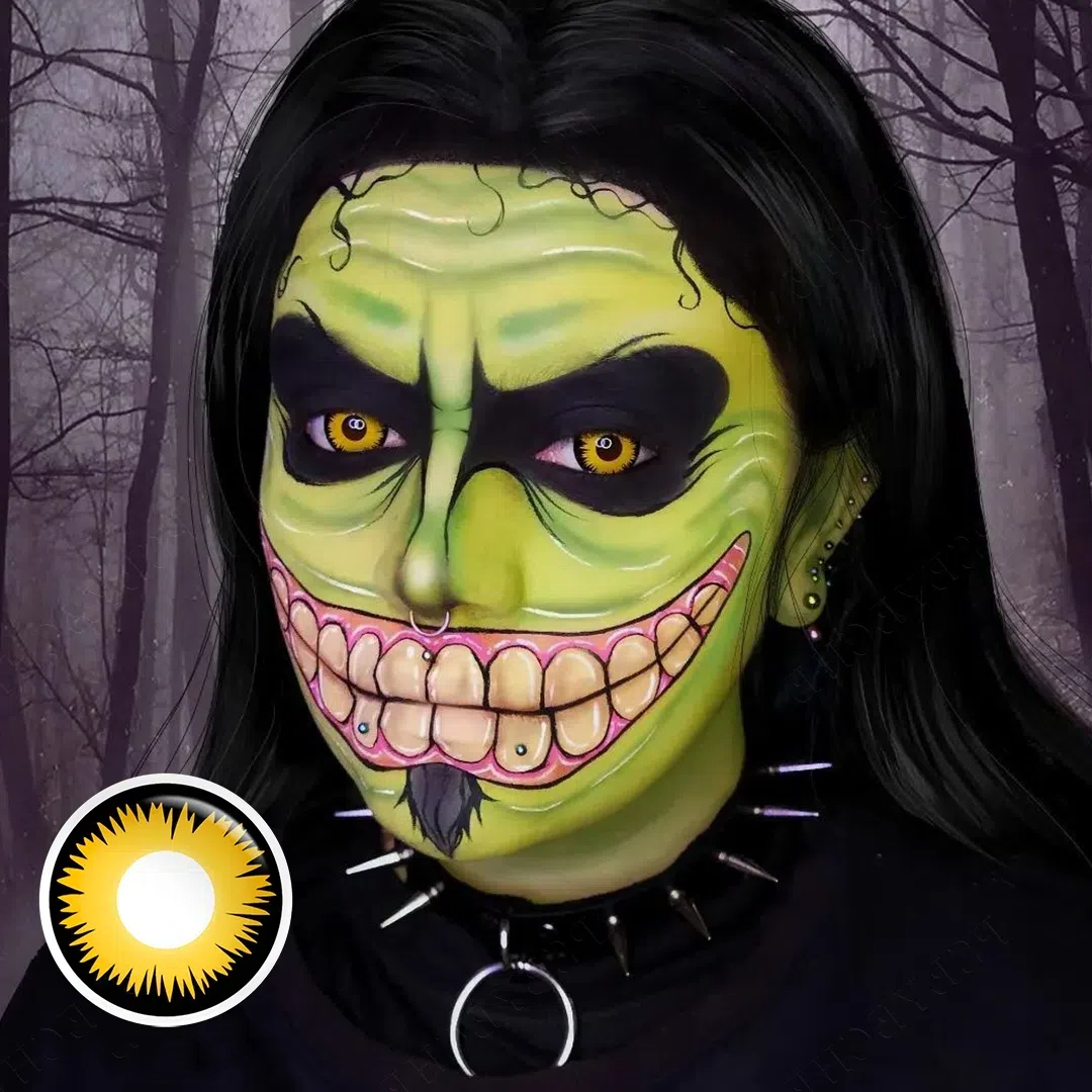 Yellow Werewolf Sclera 17mm Costume Yearly Contact Lenses
