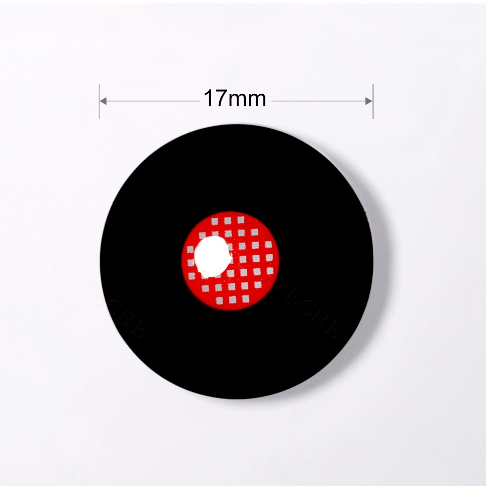 Red Signal Black 17mm Costume Yearly Contact Lenses | 2 Pcs