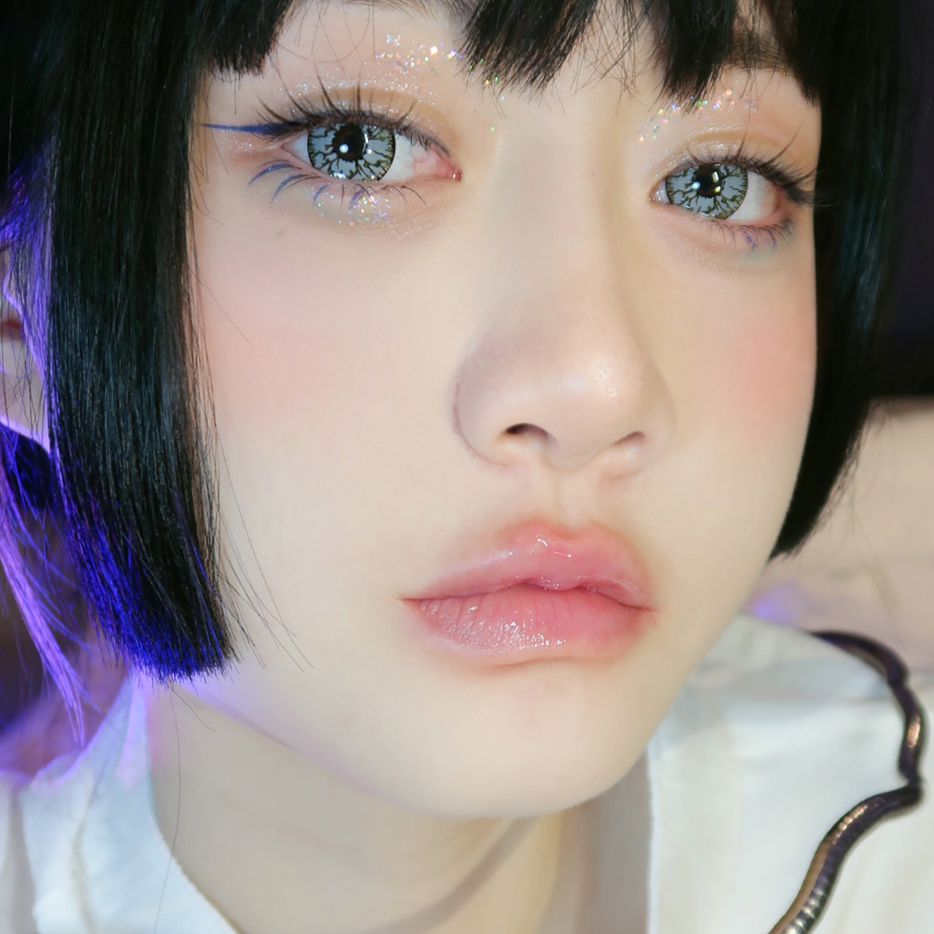 Crack Gray Costume Yearly Contact Lenses