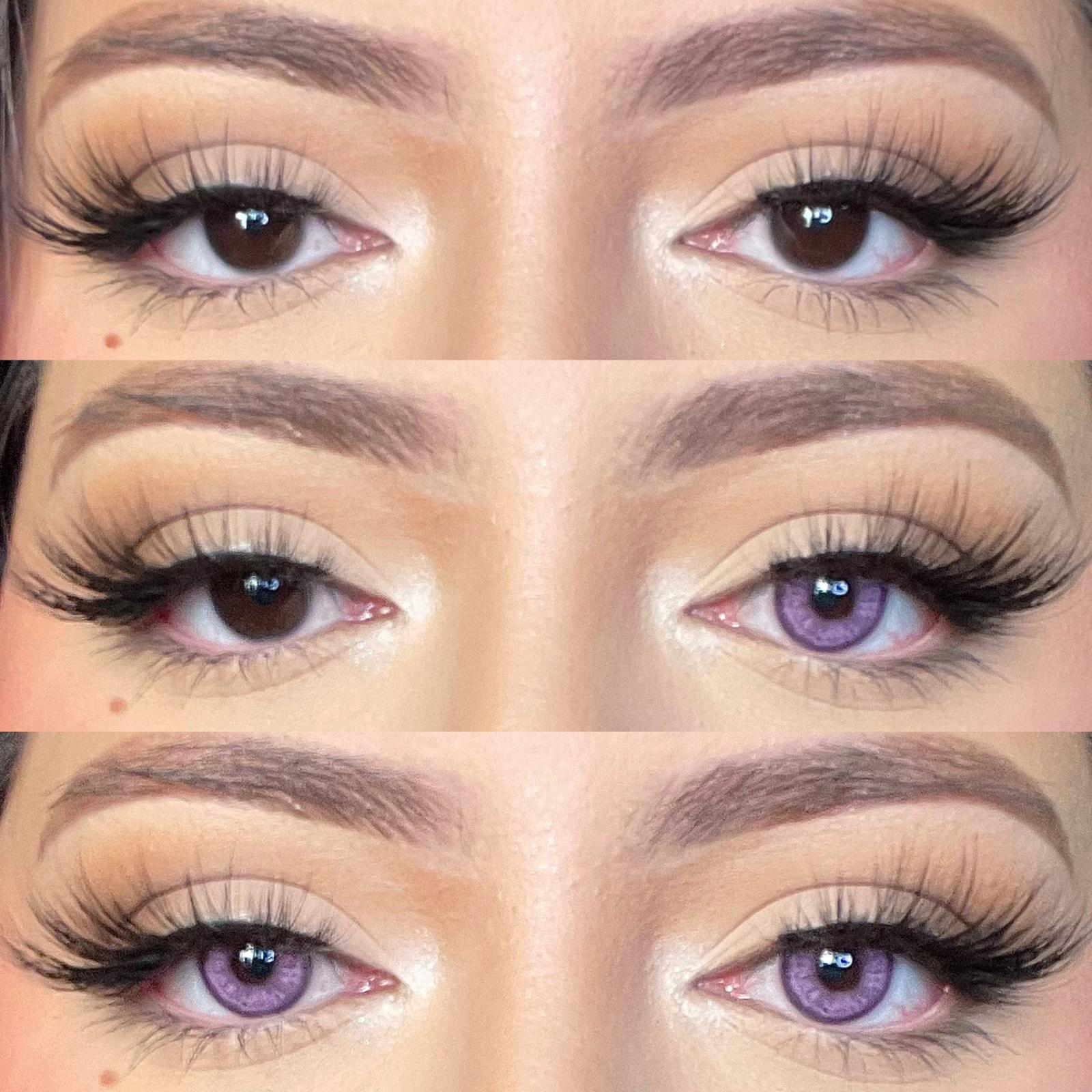 Teardrop Purple Yearly Contact Lenses