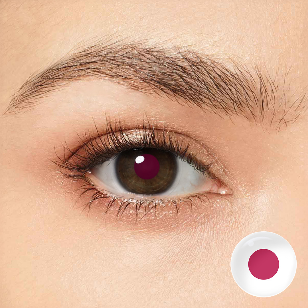Blind Fuchsia Spark Pink Costume Yearly Contact Lenses | 2 Pcs