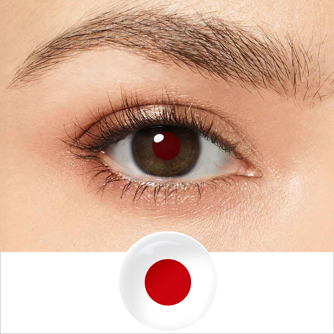 Blind Ruby Spark Red Costume Yearly Contact Lenses | 2 Pcs