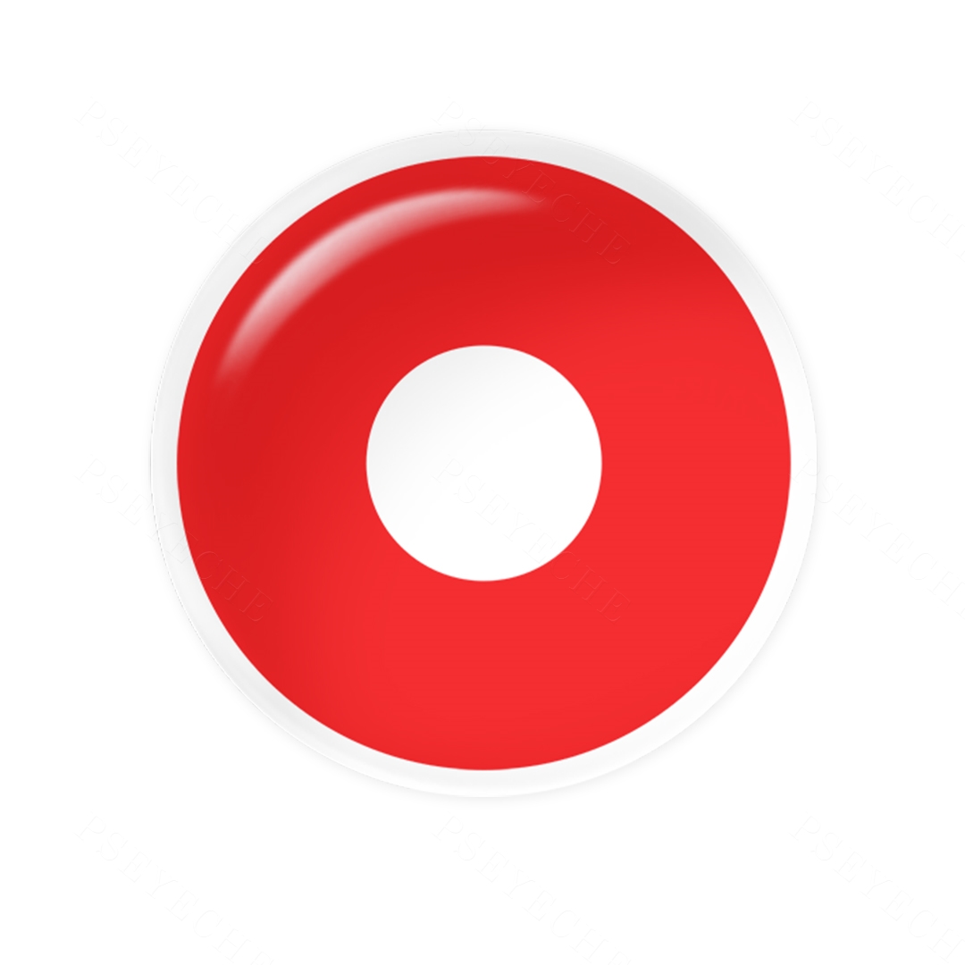 Solid Red Sclera 17mm Costume Yearly Contact Lenses
