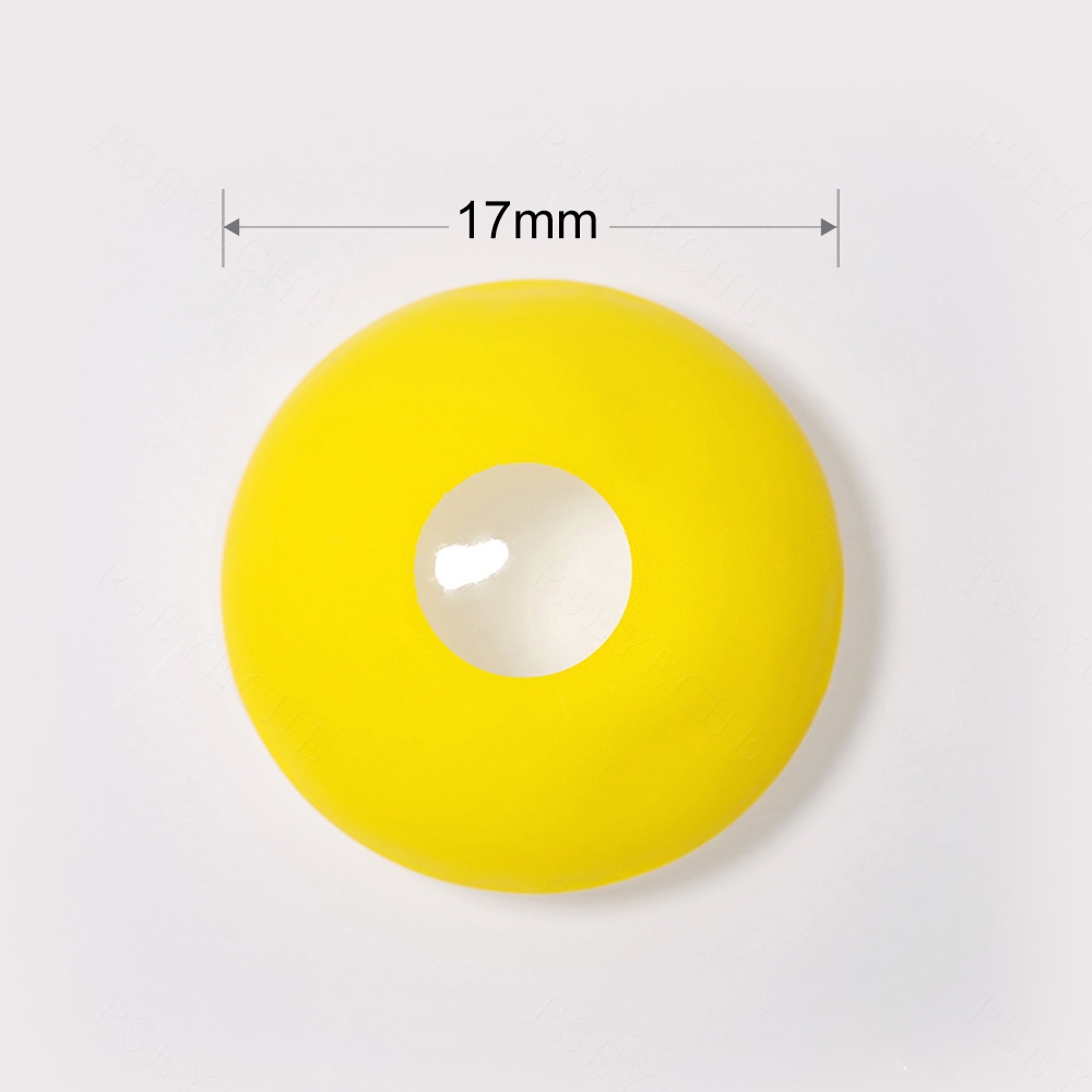 Lemon Flash Yellow 17mm Costume Yearly Contact Lenses | 2 Pcs