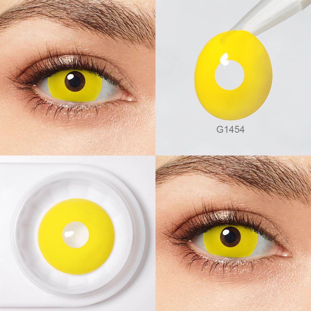 Lemon Flash Yellow 17mm Costume Yearly Contact Lenses | 2 Pcs