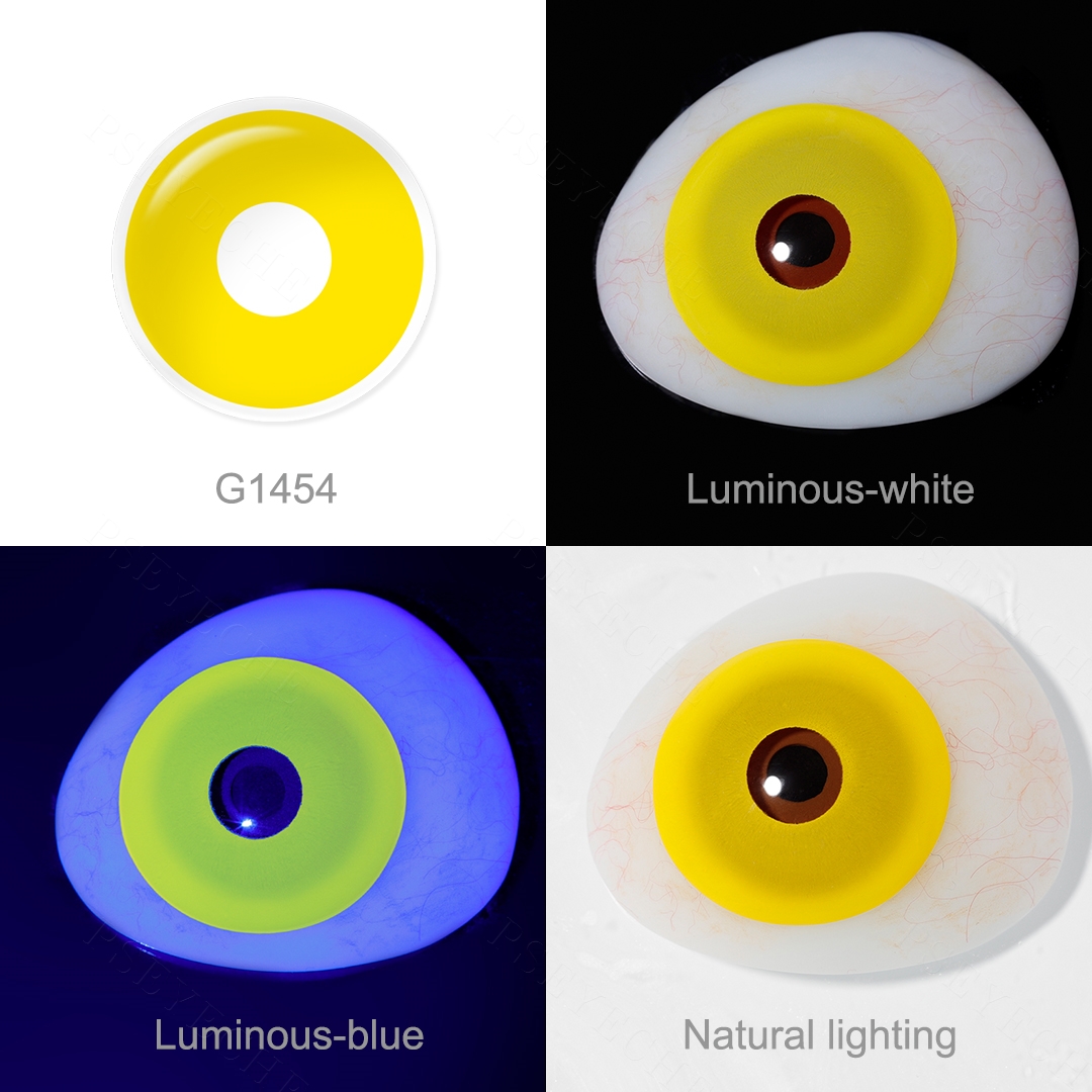 Lemon Flash Yellow 17mm Costume Yearly Contact Lenses | 2 Pcs
