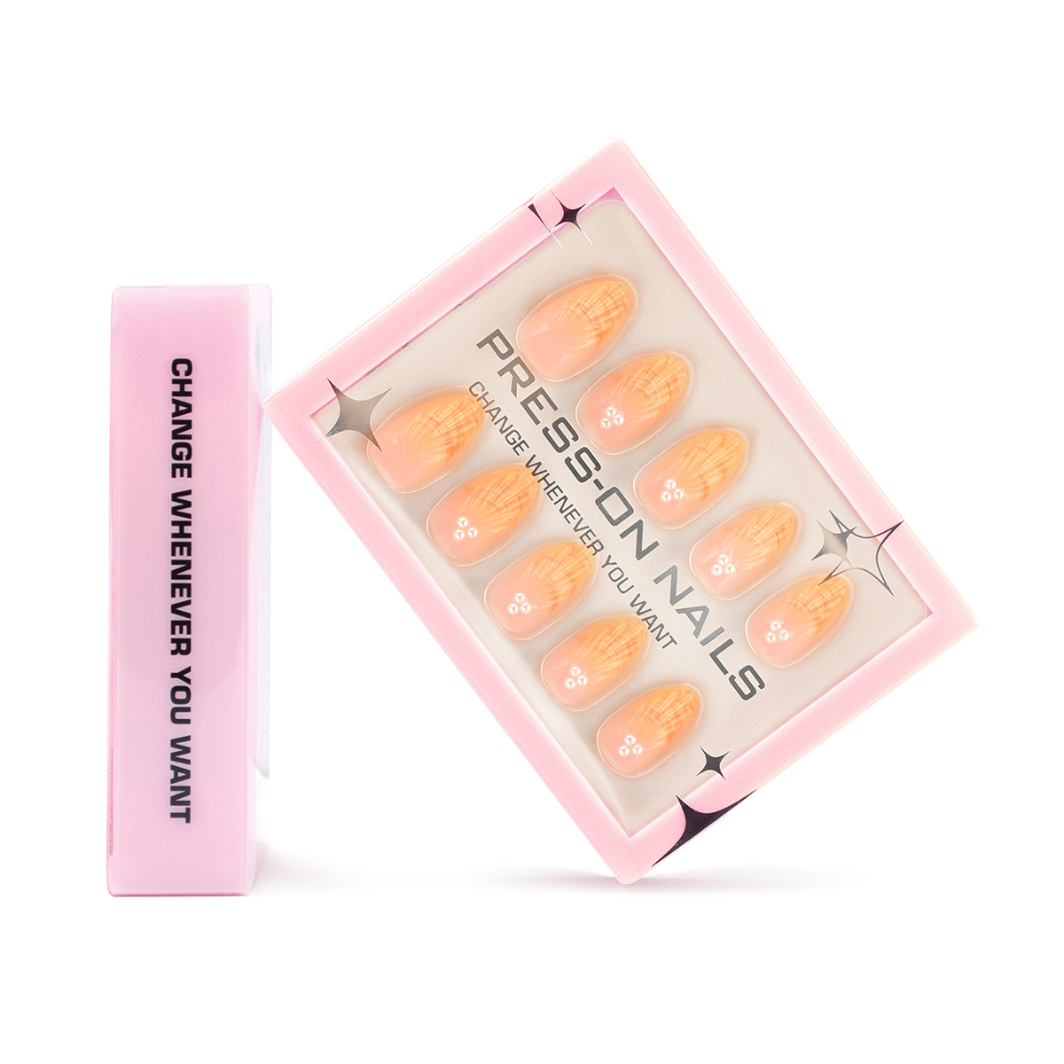 Hawaiian Shell Orange Nails