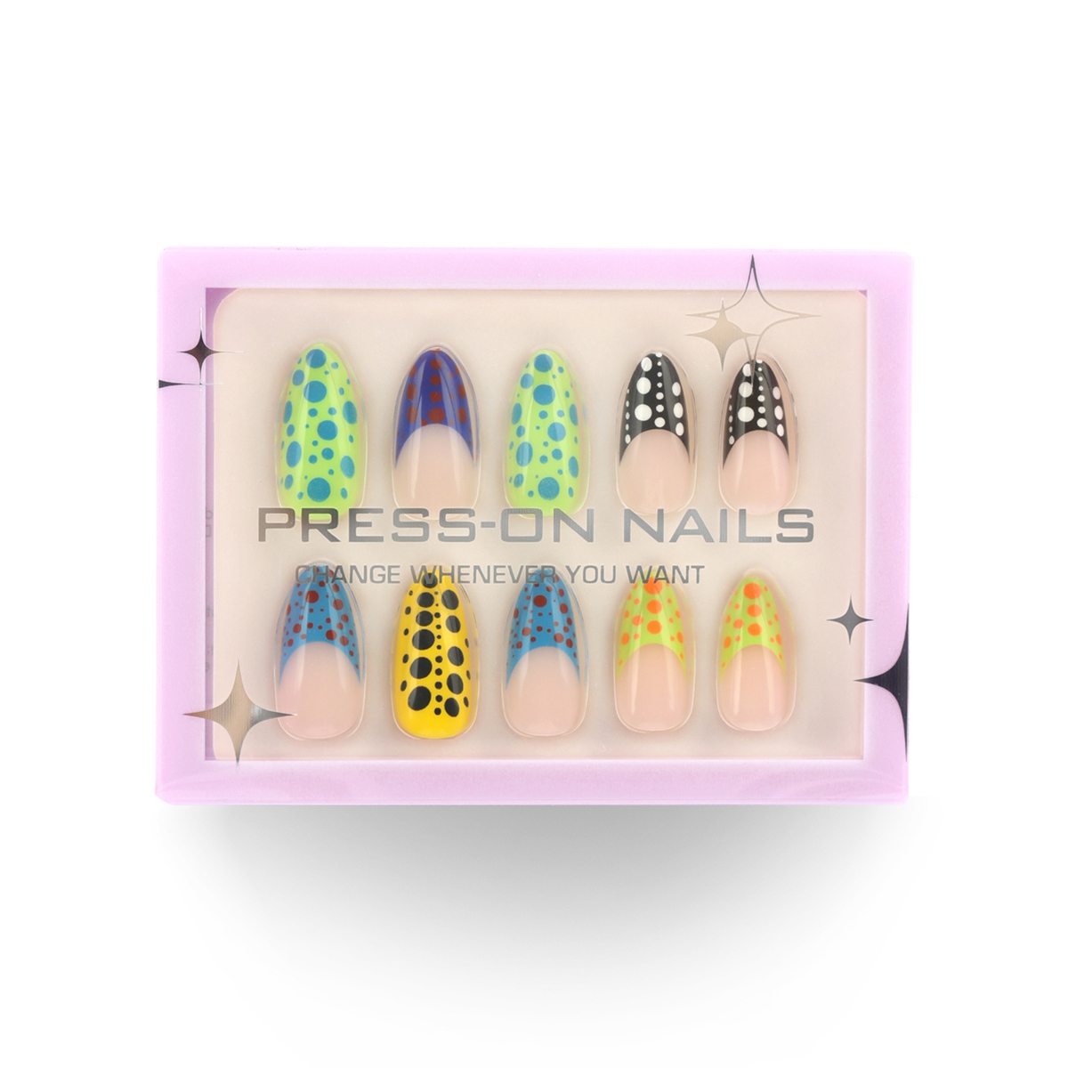 Colorful Spots Multicolor Nails