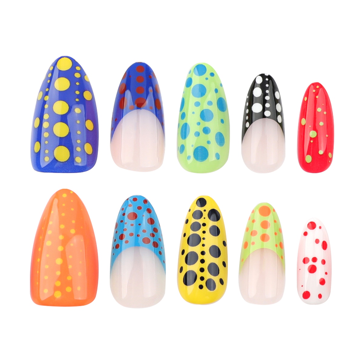 Colorful Spots Multicolor Nails