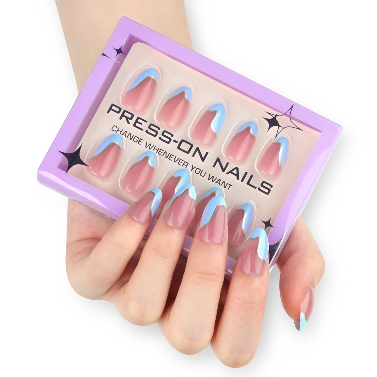 Coral Bay Blue Nails