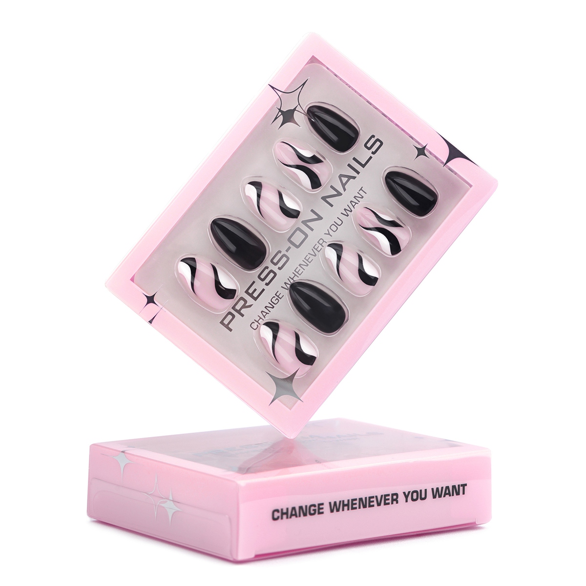 Wave Mystery Black Nails