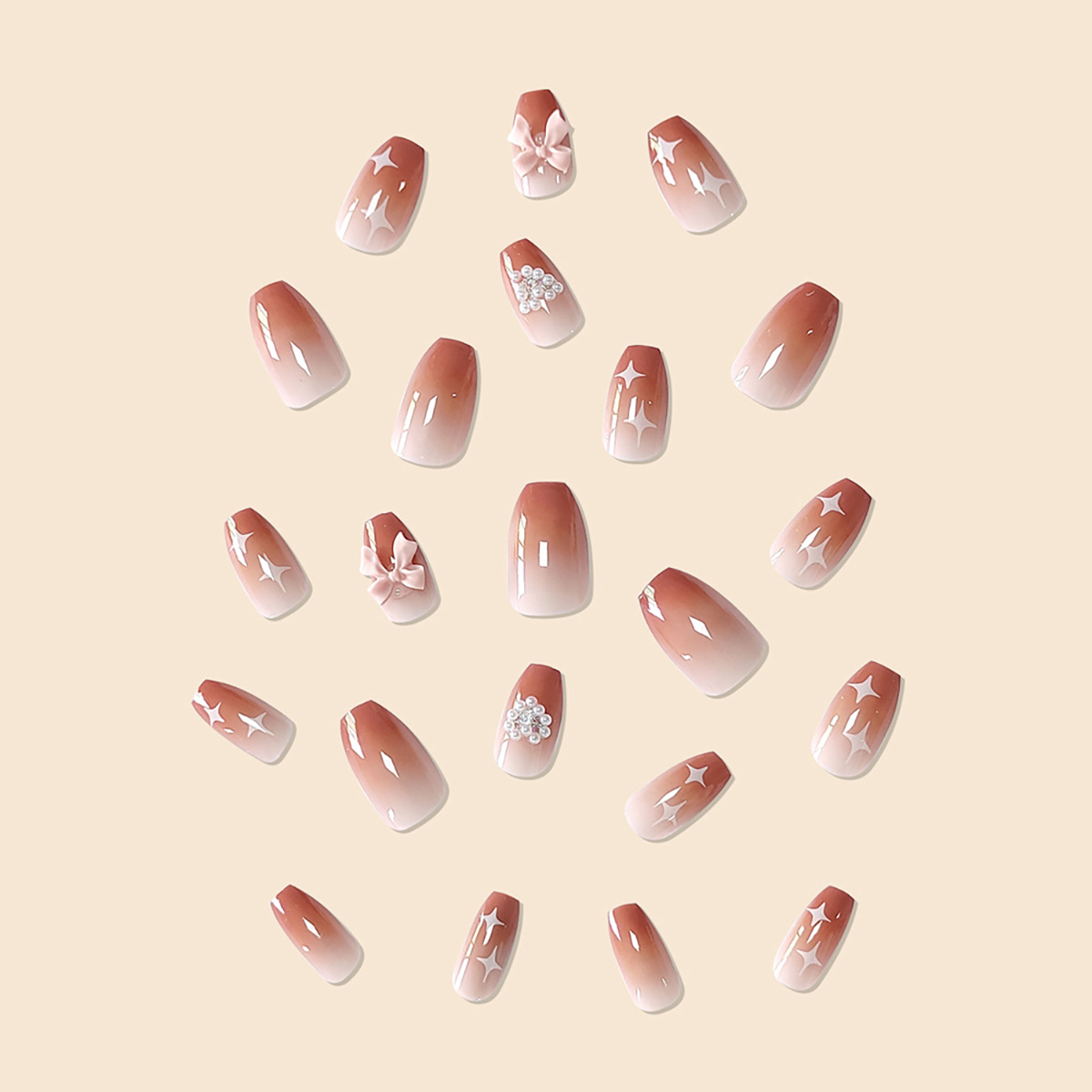 Amour Emboss Pink Nails