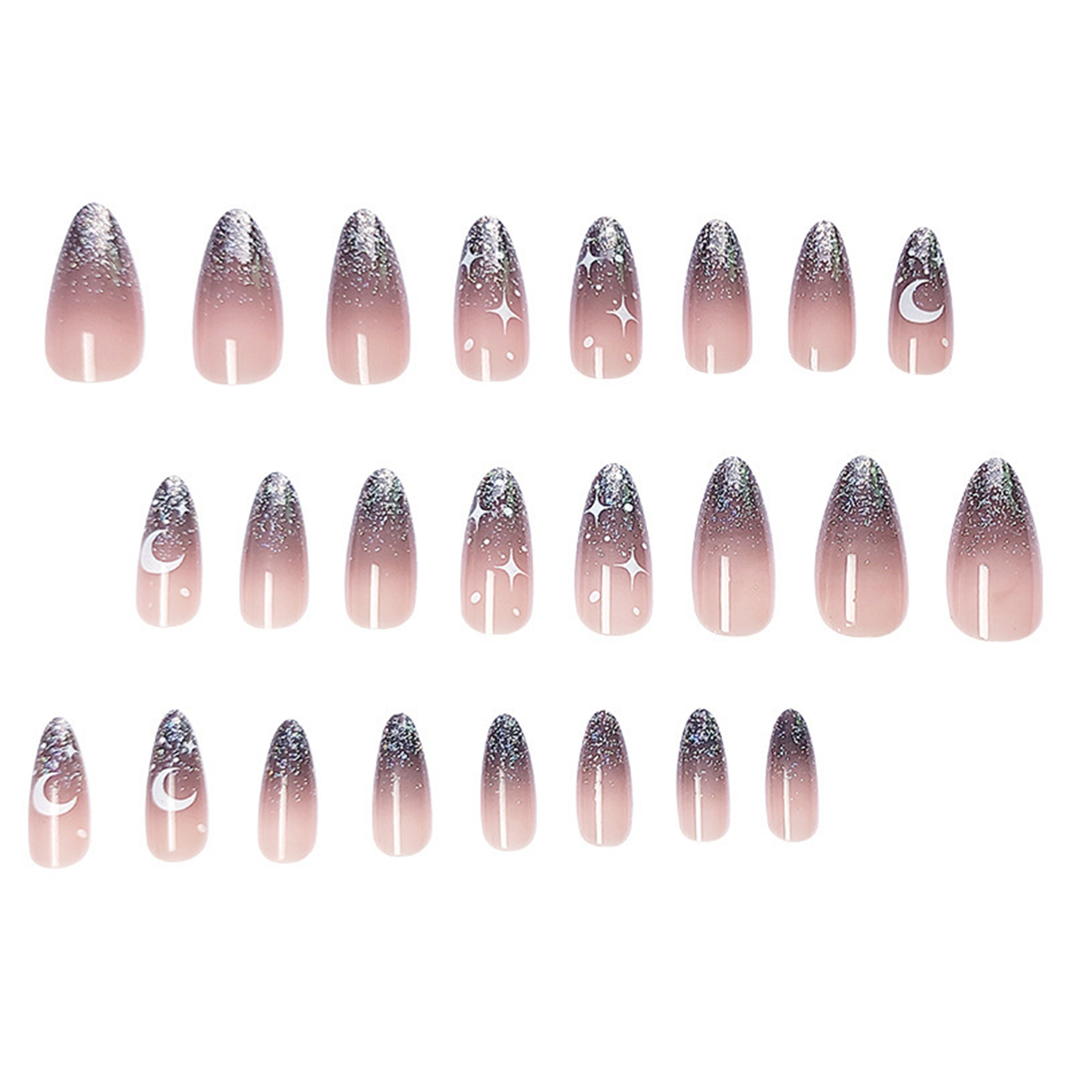 Mystic Moon Grey Nails