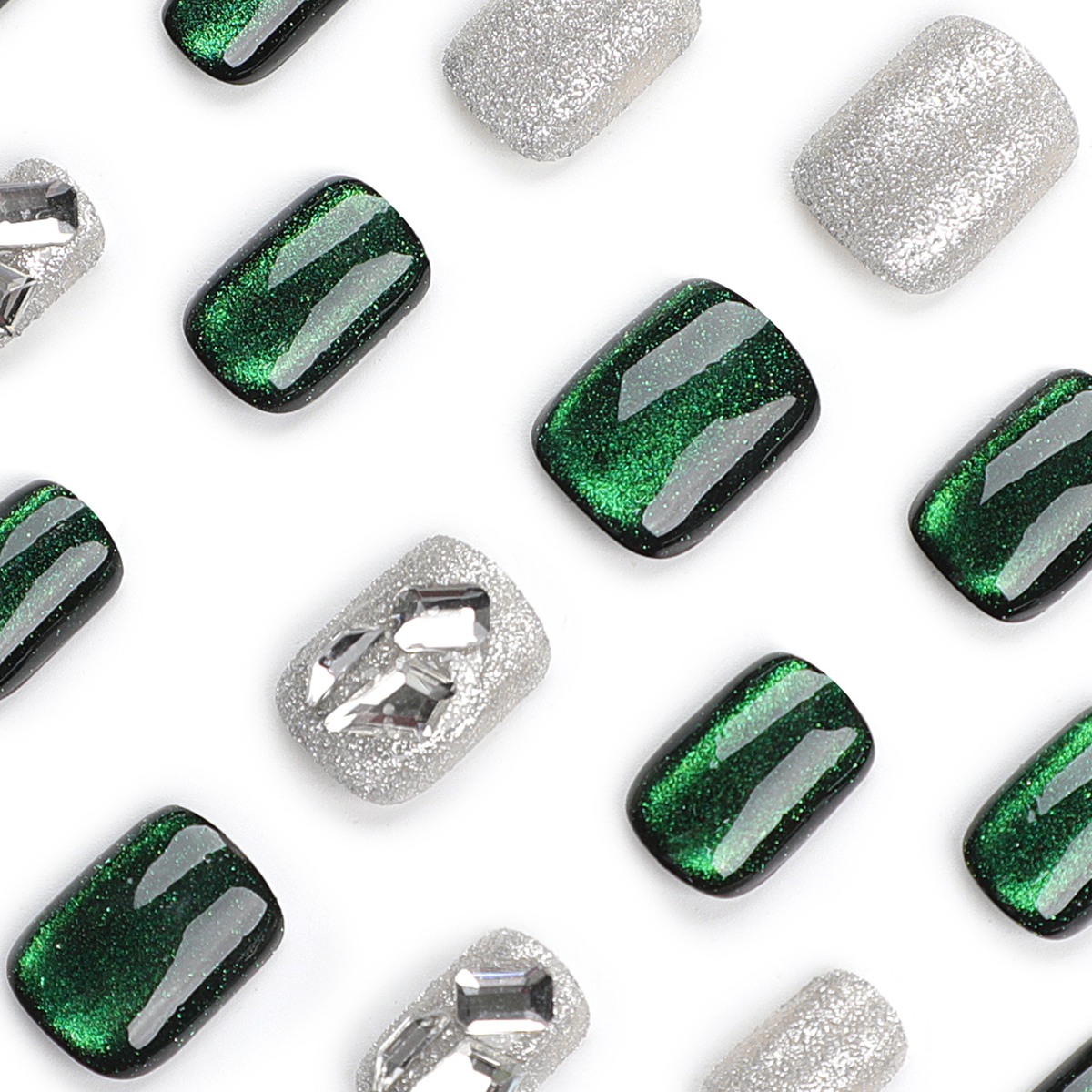 Mystic Jade Green Nails