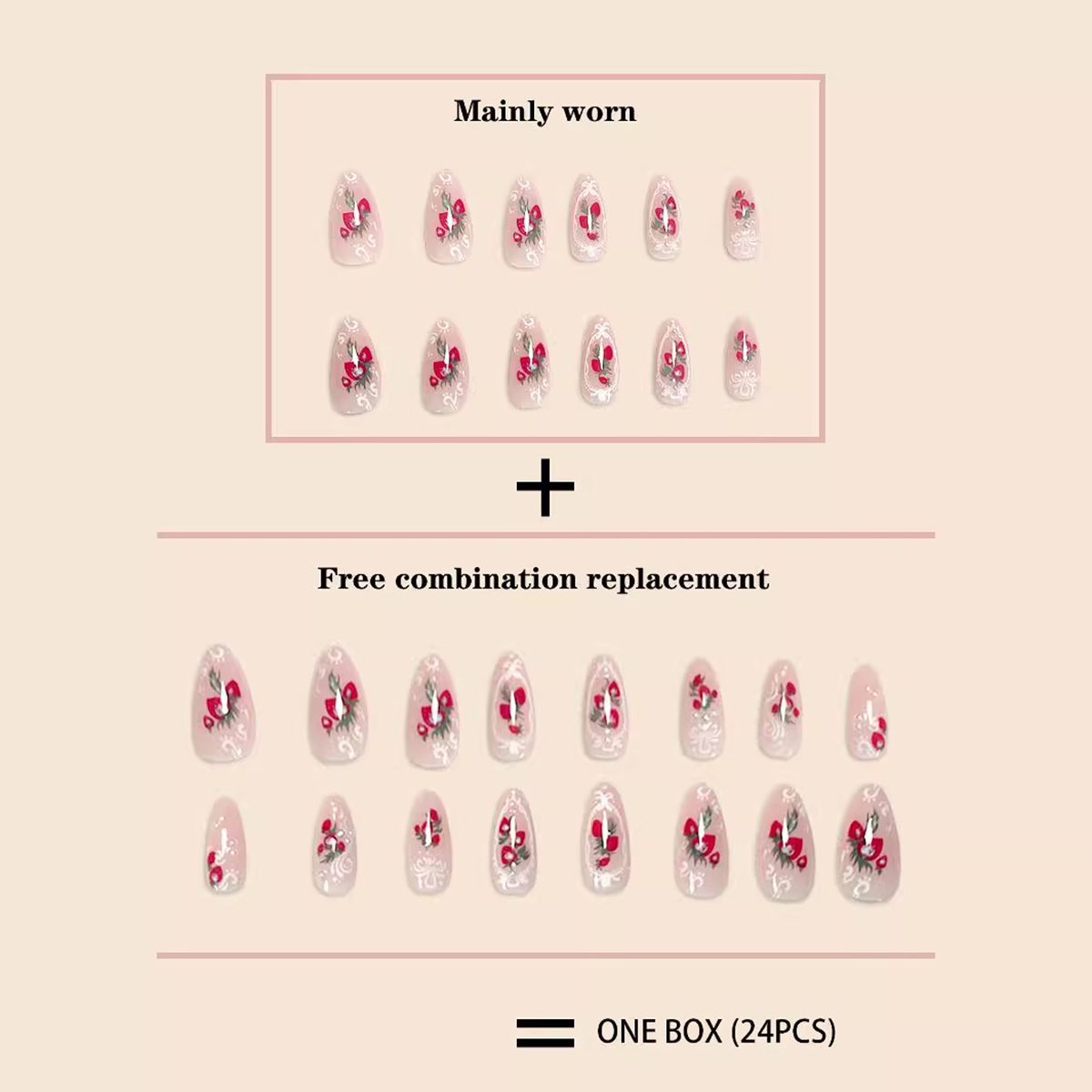 Berry Bloom Multicolor Nails