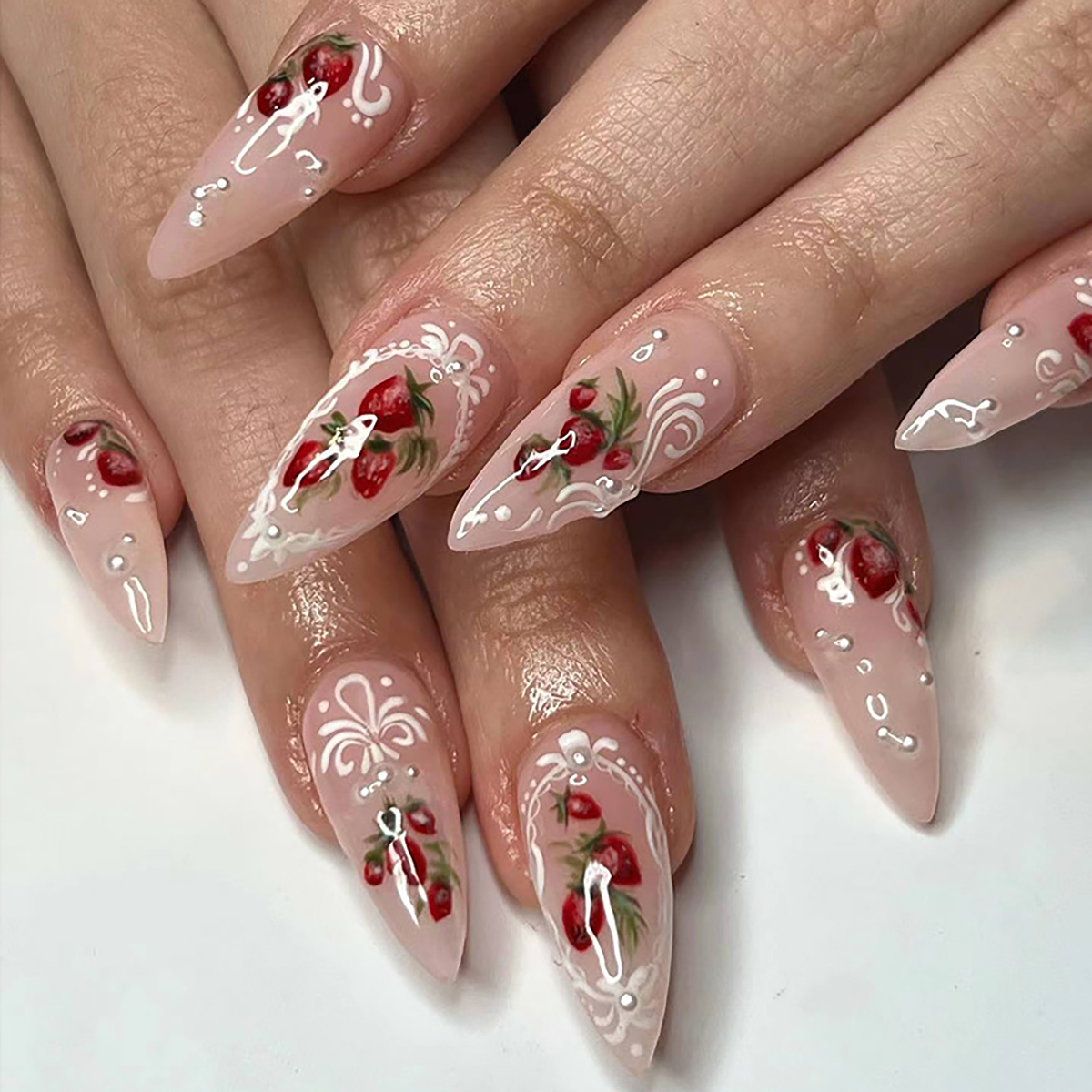 Berry Bloom Multicolor Nails