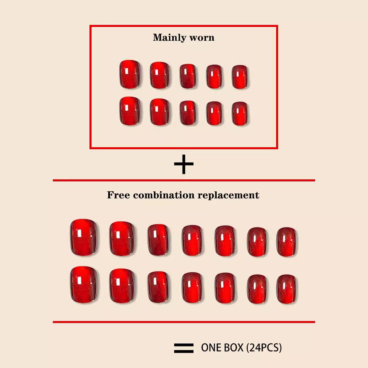 Ruby Glaze Wine Red Nails