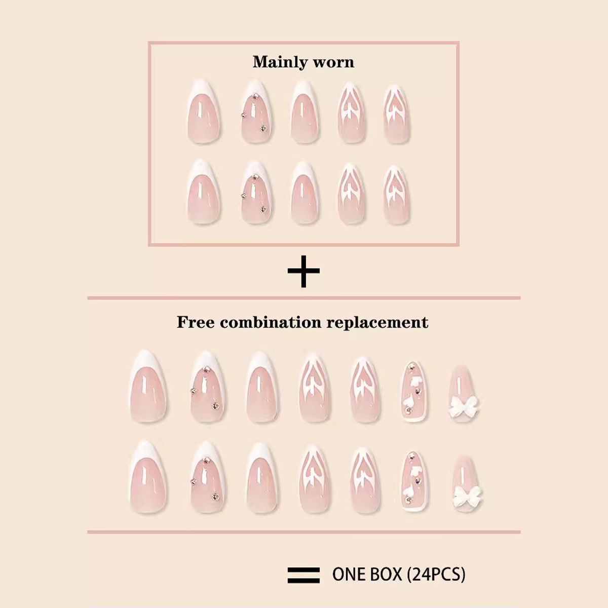 Flaming Hearts Pink Nails