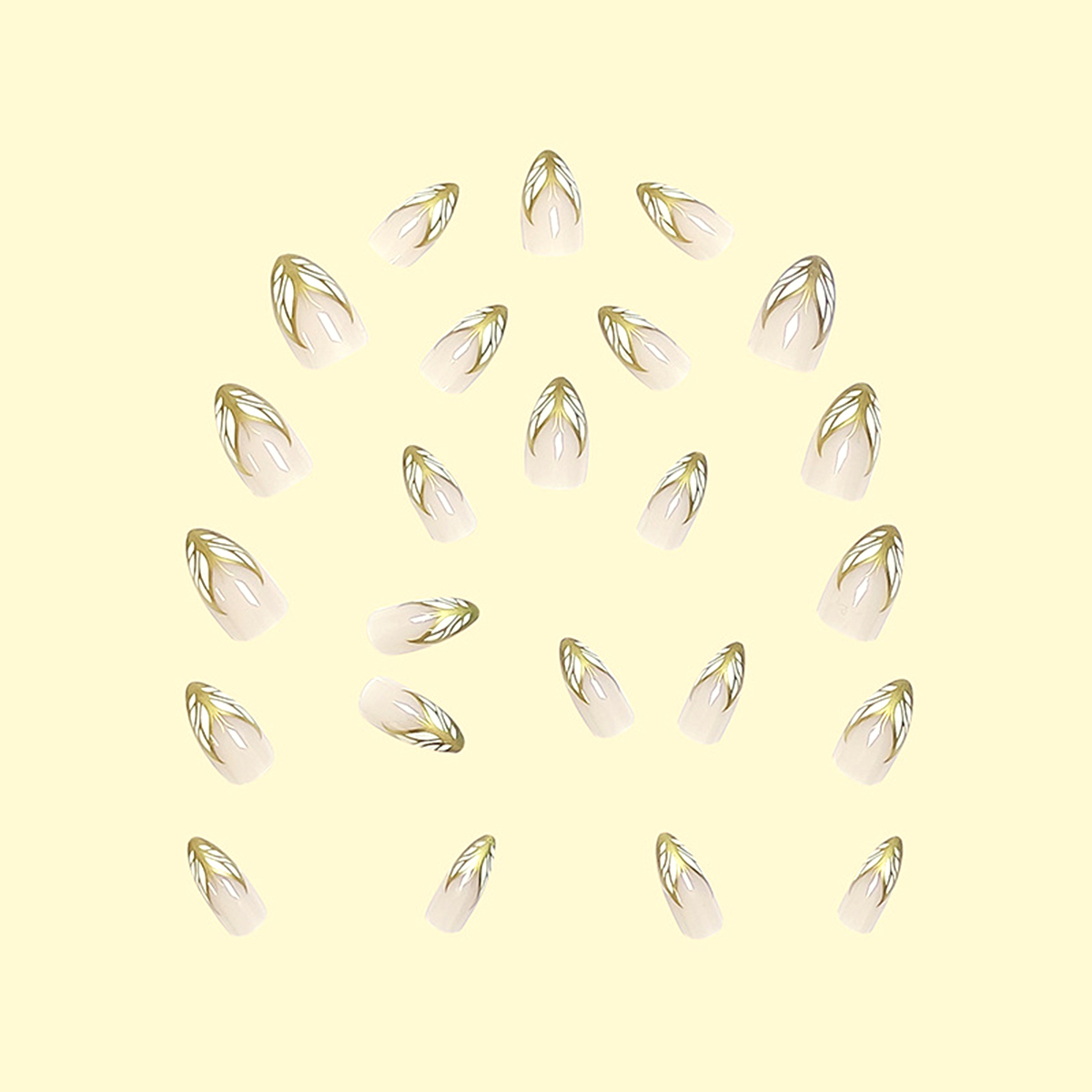 Winged Luxe Gold Nails